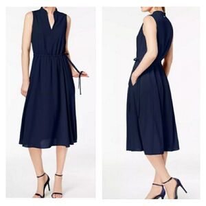 Anne Klein Navy Midi Dress